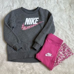 Nike Toddler Girl Sweatshirt Leggings Outfit